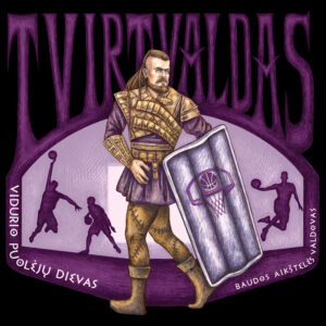 Krepšinio dievai. Marškinėliai „Tvirtvaldas“